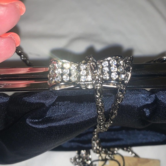 J Furmani Designer Collection Studio Milano Satin Clutch w Rhinestones - - Picture 9 of 9